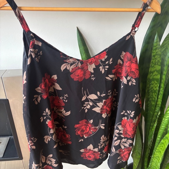 Torrid Black and Red Floral Cami Top - Picture 2 of 6